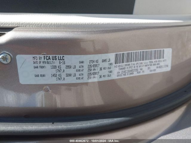 Photo 8 VIN: 2C4RC1DGXHR537293 - CHRYSLER PACIFICA 