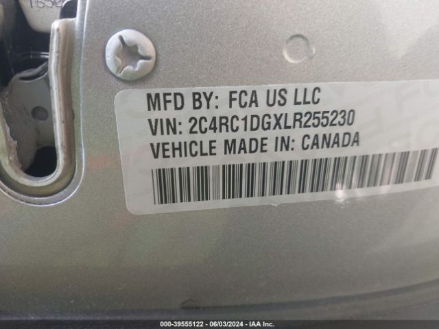 Photo 8 VIN: 2C4RC1DGXLR255230 - CHRYSLER VOYAGER 