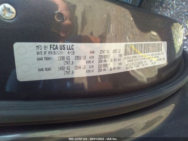 Photo 8 VIN: 2C4RC1EG1JR293246 - CHRYSLER PACIFICA 