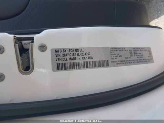 Photo 8 VIN: 2C4RC1EG1LR234362 - CHRYSLER PACIFICA 