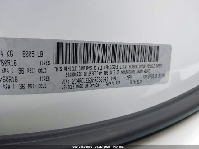 Photo 8 VIN: 2C4RC1EG3HR538641 - CHRYSLER PACIFICA 