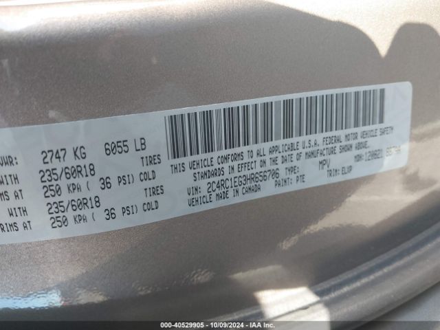 Photo 8 VIN: 2C4RC1EG3HR656706 - CHRYSLER PACIFICA 