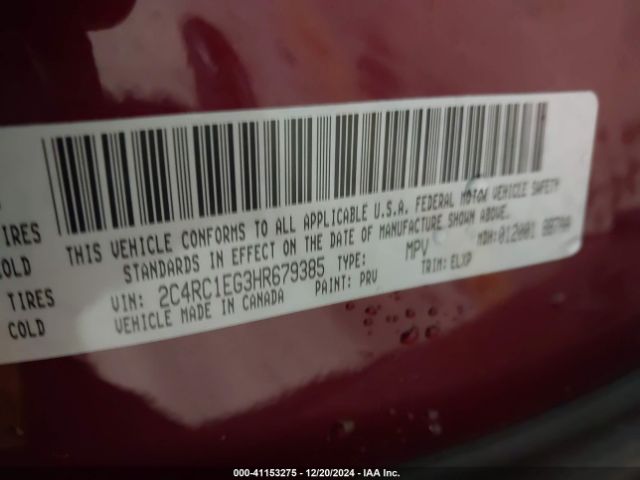 Photo 8 VIN: 2C4RC1EG3HR679385 - CHRYSLER PACIFICA 