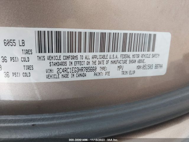 Photo 8 VIN: 2C4RC1EG3HR785660 - CHRYSLER PACIFICA 