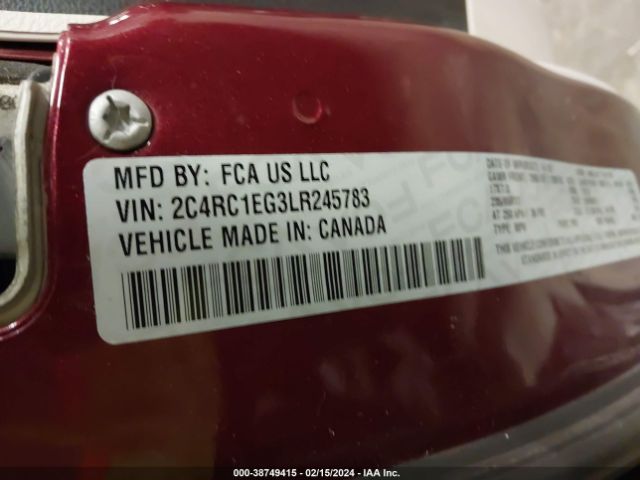 Photo 8 VIN: 2C4RC1EG3LR245783 - CHRYSLER PACIFICA 