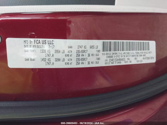 Photo 8 VIN: 2C4RC1EG4HR840231 - CHRYSLER PACIFICA 