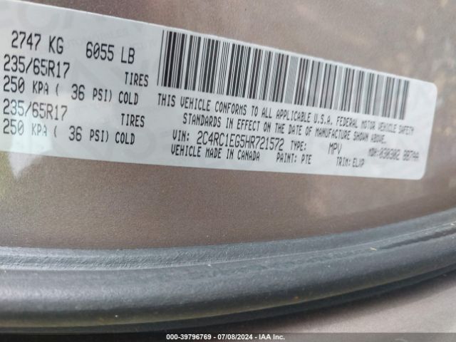 Photo 8 VIN: 2C4RC1EG5HR721572 - CHRYSLER PACIFICA 