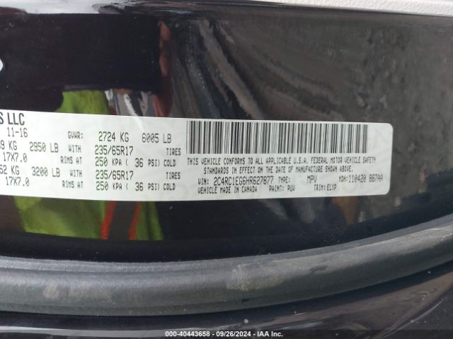 Photo 8 VIN: 2C4RC1EG6HR627877 - CHRYSLER PACIFICA 