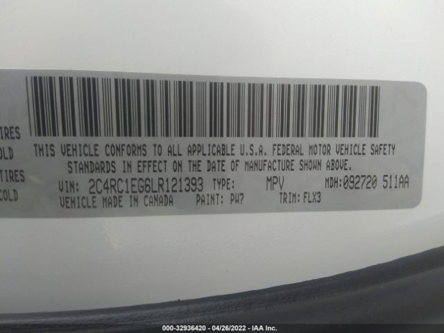 Photo 8 VIN: 2C4RC1EG6LR121393 - CHRYSLER PACIFICA 