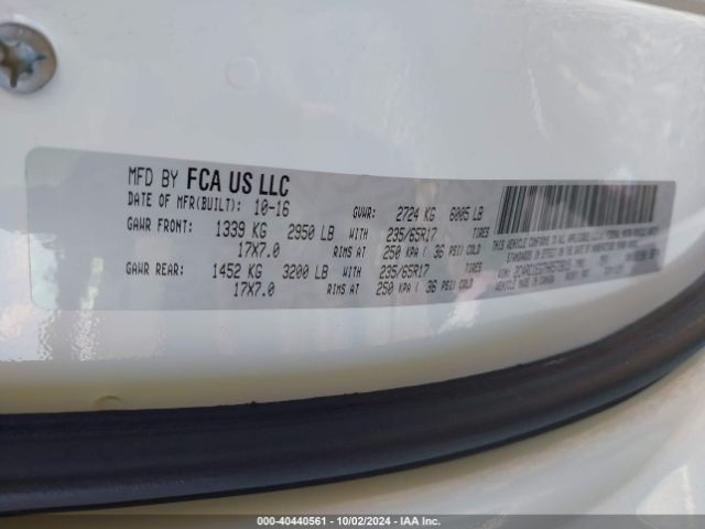 Photo 8 VIN: 2C4RC1EG7HR572615 - CHRYSLER PACIFICA 