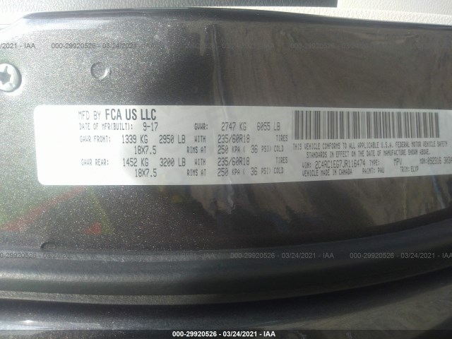 Photo 8 VIN: 2C4RC1EG7JR116474 - CHRYSLER PACIFICA 