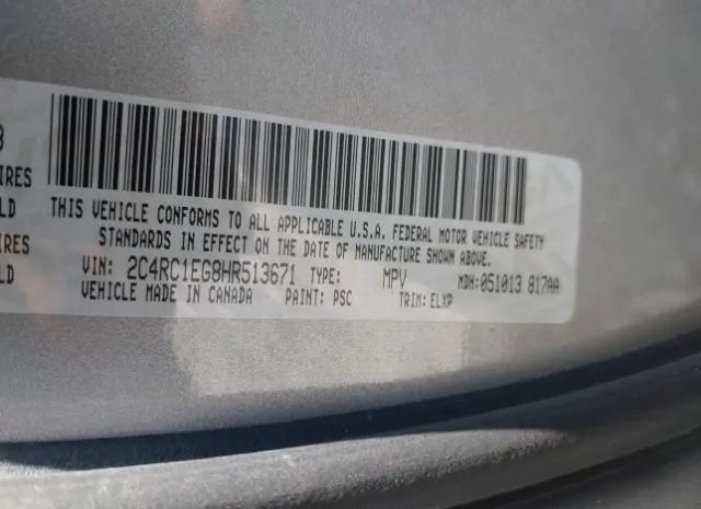 Photo 8 VIN: 2C4RC1EG8HR513671 - CHRYSLER PACIFICA 