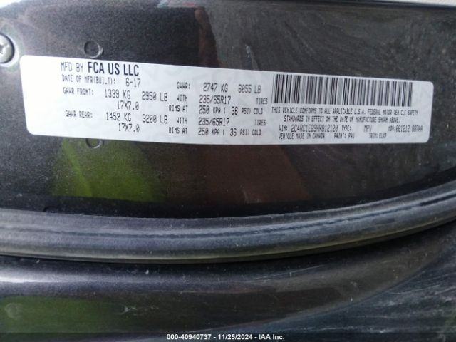 Photo 8 VIN: 2C4RC1EG9HR812120 - CHRYSLER PACIFICA 