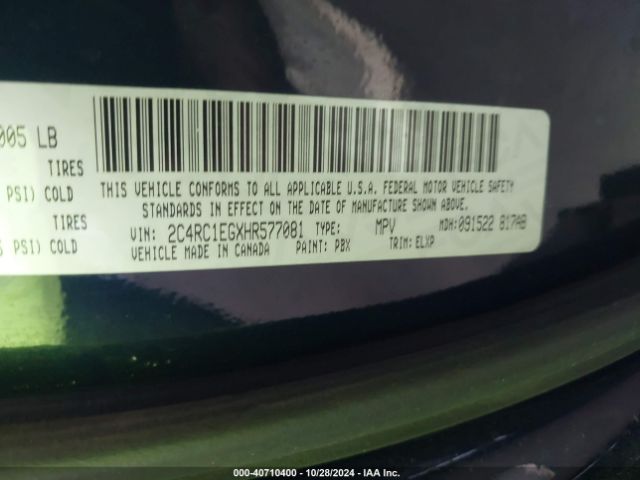 Photo 8 VIN: 2C4RC1EGXHR577081 - CHRYSLER PACIFICA 