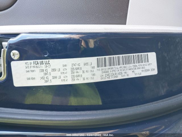 Photo 8 VIN: 2C4RC1EGXJR114539 - CHRYSLER PACIFICA 