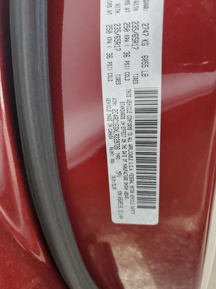 Photo 12 VIN: 2C4RC1EGXLR229726 - CHRYSLER PACIFICA 