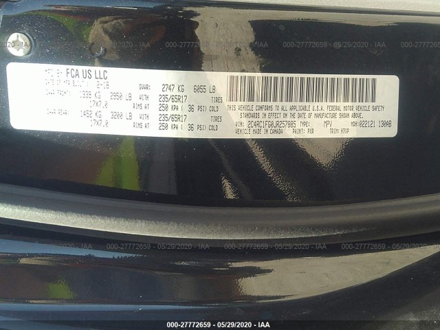 Photo 8 VIN: 2C4RC1FG0JR257885 - CHRYSLER PACIFICA 