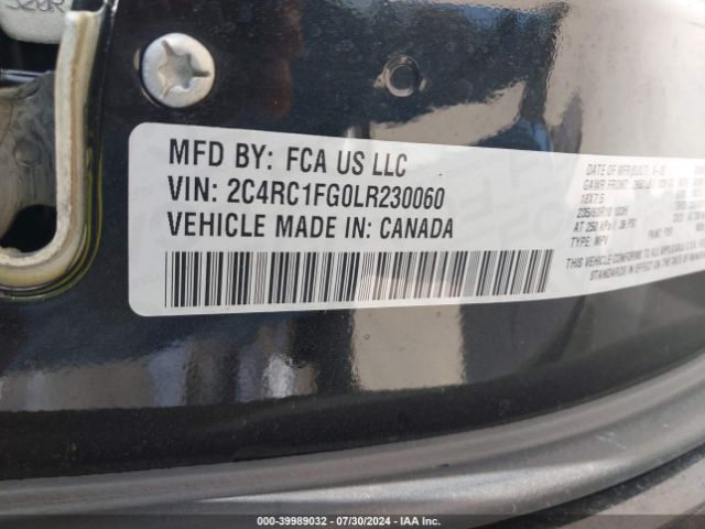 Photo 8 VIN: 2C4RC1FG0LR230060 - CHRYSLER PACIFICA 