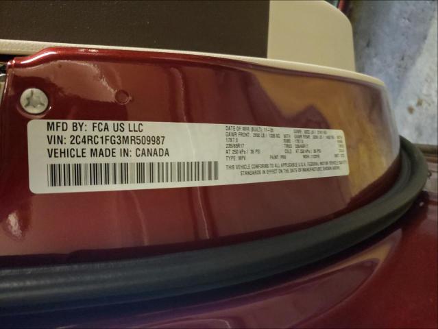 Photo 9 VIN: 2C4RC1FG3MR509987 - CHRYSLER PACIFICA T 