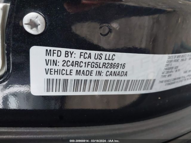 Photo 8 VIN: 2C4RC1FG5LR286916 - CHRYSLER PACIFICA 