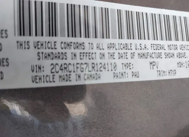 Photo 8 VIN: 2C4RC1FG7LR124110 - CHRYSLER PACIFICA 