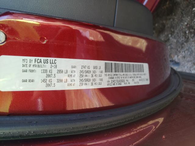 Photo 9 VIN: 2C4RC1FG9JR236226 - CHRYSLER PACIFICA T 