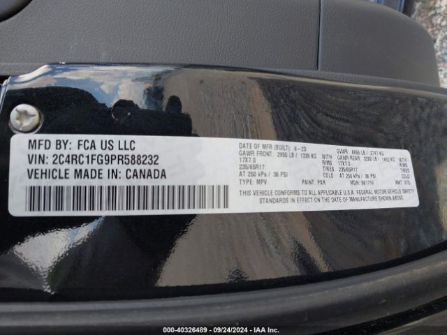 Photo 8 VIN: 2C4RC1FG9PR588232 - CHRYSLER PACIFICA 