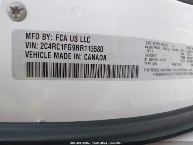 Photo 8 VIN: 2C4RC1FG9RR115580 - CHRYSLER PACIFICA 