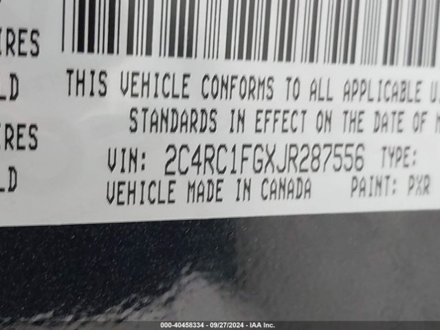 Photo 8 VIN: 2C4RC1FGXJR287556 - CHRYSLER PACIFICA 