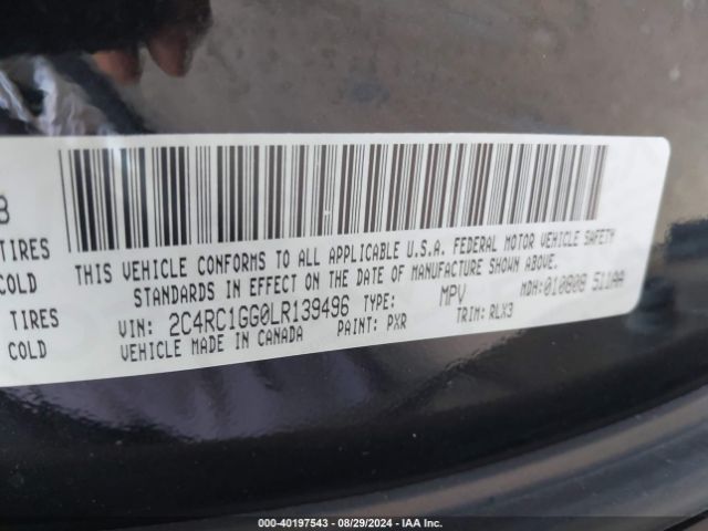 Photo 8 VIN: 2C4RC1GG0LR139496 - CHRYSLER PACIFICA 