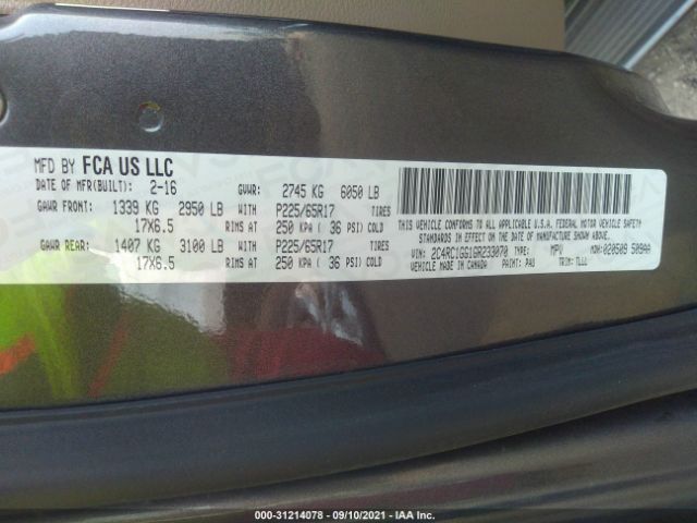 Photo 8 VIN: 2C4RC1GG1GR233070 - CHRYSLER TOWN & COUNTRY 