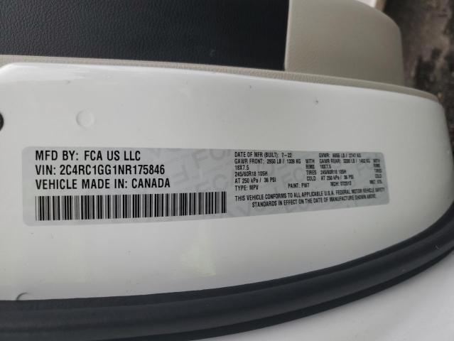 Photo 12 VIN: 2C4RC1GG1NR175846 - CHRYSLER PACIFICA L 