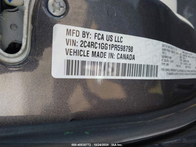 Photo 8 VIN: 2C4RC1GG1PR598798 - CHRYSLER PACIFICA 