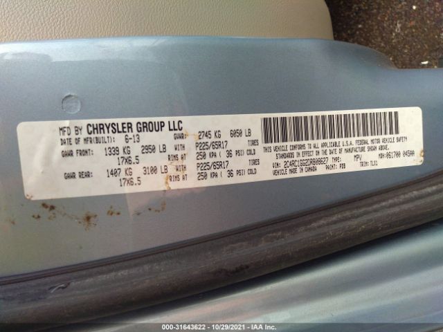 Photo 8 VIN: 2C4RC1GG2DR808627 - CHRYSLER TOWN & COUNTRY 