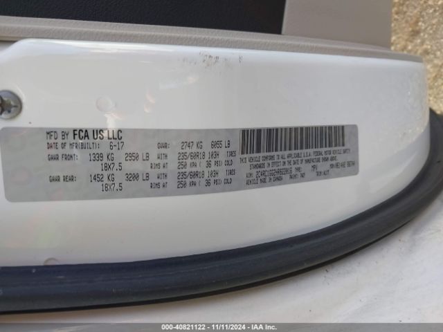 Photo 8 VIN: 2C4RC1GG2HR822016 - CHRYSLER PACIFICA 