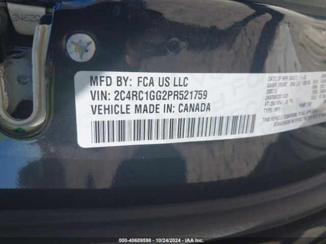 Photo 8 VIN: 2C4RC1GG2PR521759 - CHRYSLER PACIFICA 