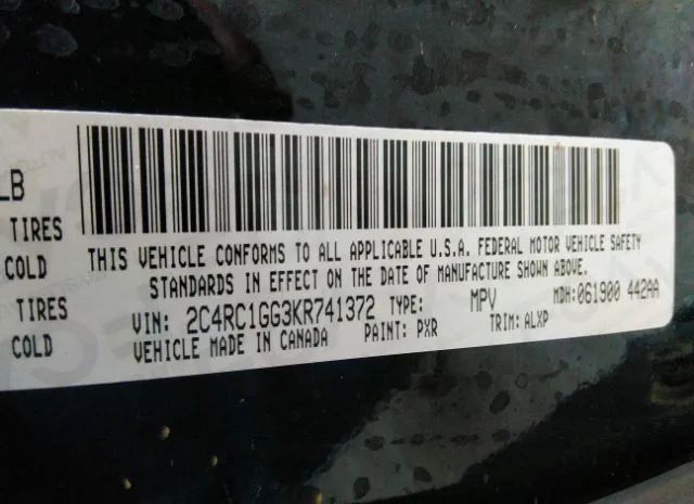 Photo 8 VIN: 2C4RC1GG3KR741372 - CHRYSLER PACIFICA 