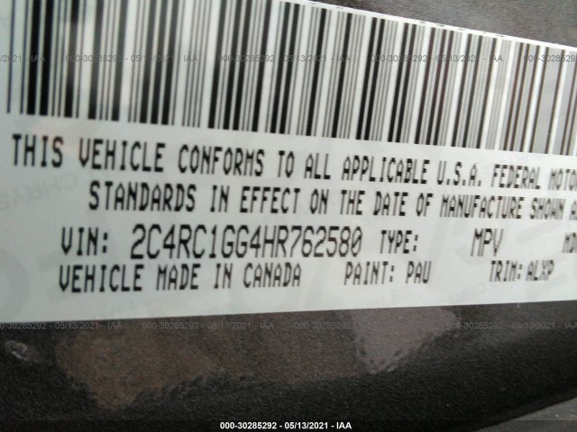 Photo 8 VIN: 2C4RC1GG4HR762580 - CHRYSLER PACIFICA 