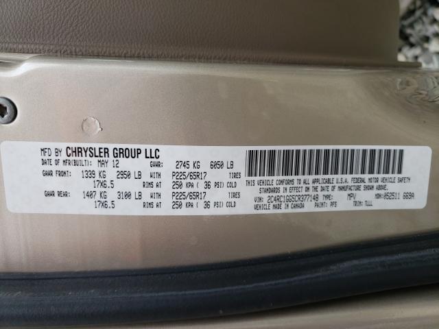 Photo 9 VIN: 2C4RC1GG5CR377148 - CHRYSLER TOWN & COU 