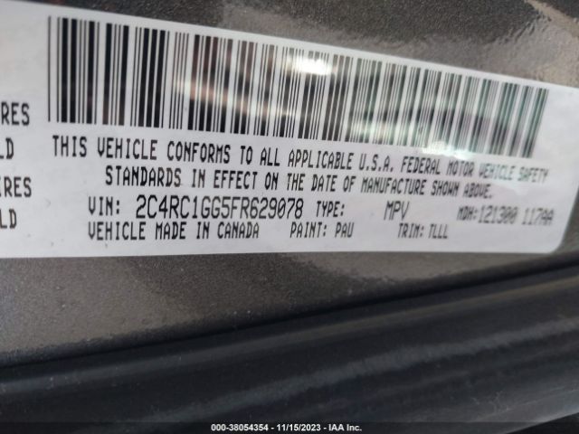 Photo 8 VIN: 2C4RC1GG5FR629078 - CHRYSLER TOWN & COUNTRY 