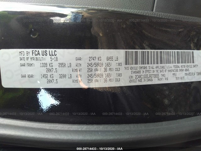 Photo 8 VIN: 2C4RC1GG5JR272655 - CHRYSLER PACIFICA 