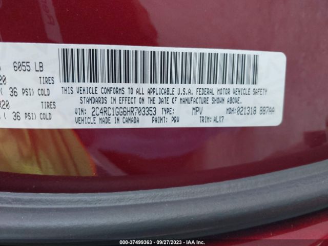 Photo 8 VIN: 2C4RC1GG6HR703353 - CHRYSLER PACIFICA 