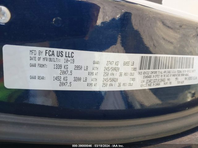 Photo 8 VIN: 2C4RC1GG7LR128463 - CHRYSLER PACIFICA 