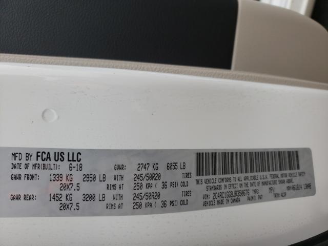 Photo 9 VIN: 2C4RC1GG9JR350676 - CHRYSLER PACIFICA L 