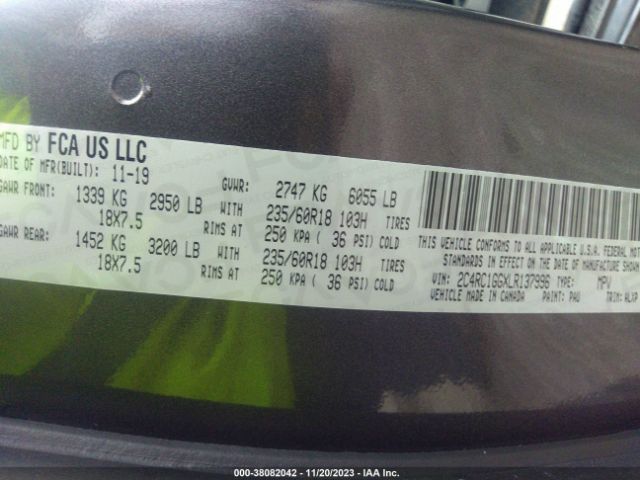 Photo 8 VIN: 2C4RC1GGXLR137996 - CHRYSLER PACIFICA 