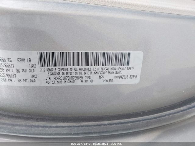 Photo 8 VIN: 2C4RC1H73HR765095 - CHRYSLER PACIFICA HYBRID 