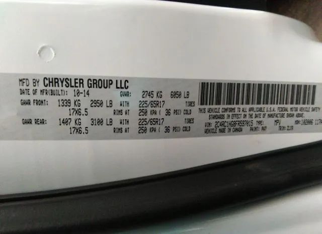 Photo 8 VIN: 2C4RC1HG8FR597015 - CHRYSLER TOWN & COUNTRY 