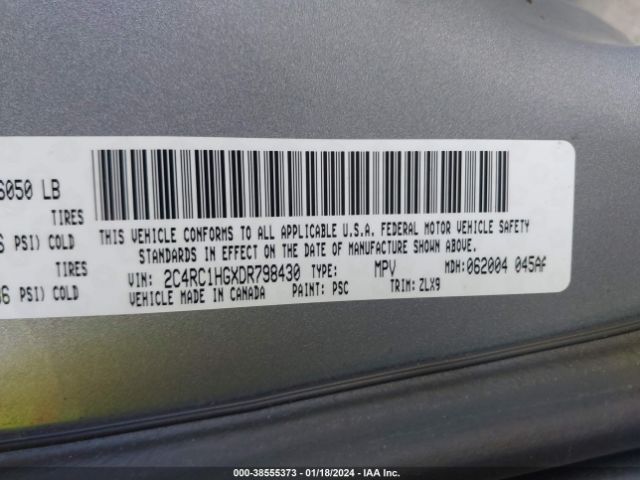 Photo 8 VIN: 2C4RC1HGXDR798430 - CHRYSLER TOWN & COUNTRY 