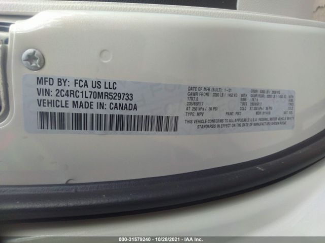 Photo 8 VIN: 2C4RC1L70MR529733 - CHRYSLER PACIFICA 