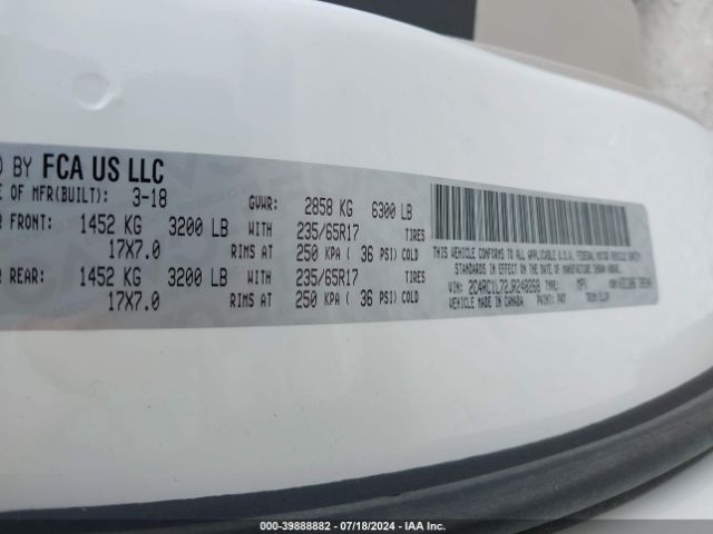 Photo 8 VIN: 2C4RC1L72JR248268 - CHRYSLER PACIFICA HYBRID 